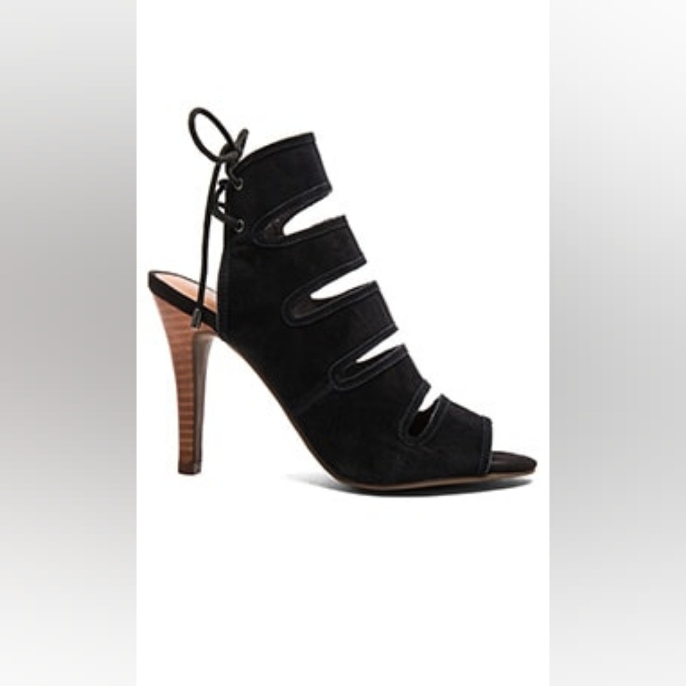 Seychelles Play Along Heel Black Suede